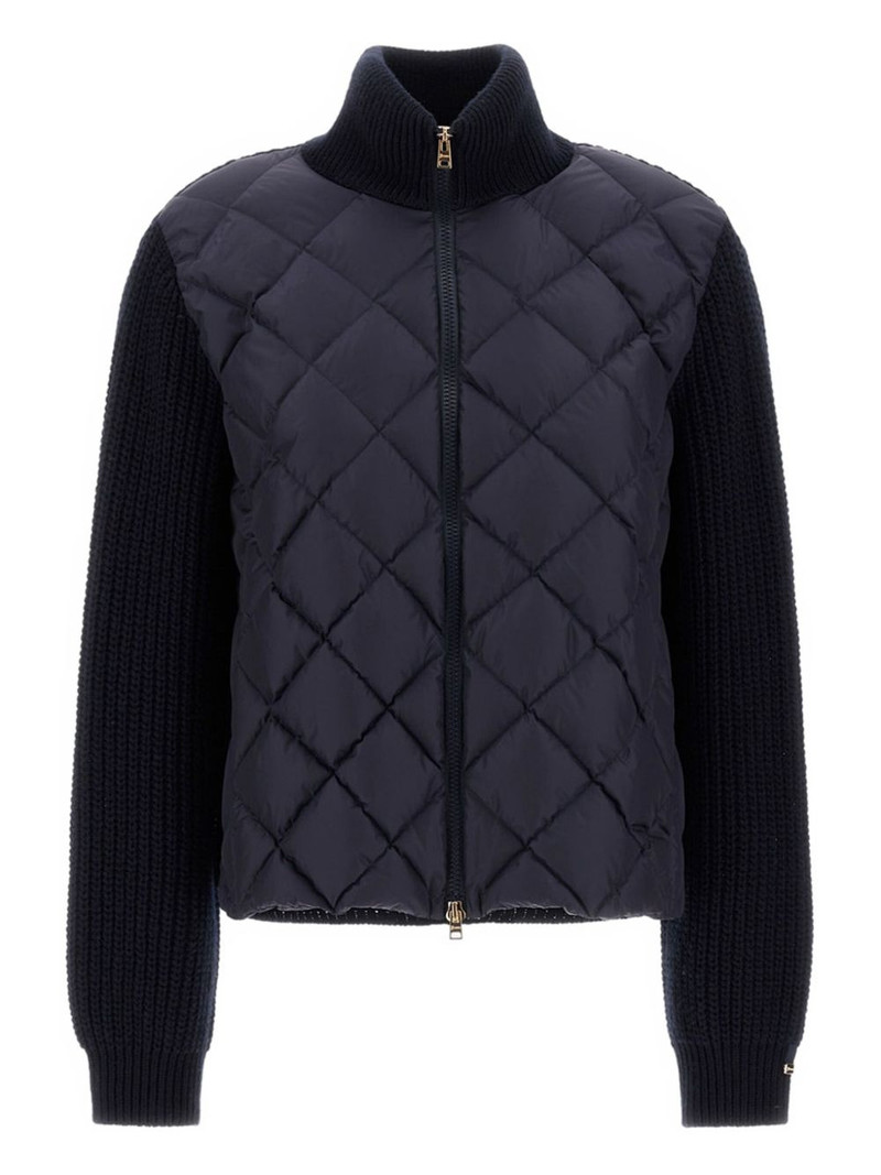 quilted panelled cardigan 1