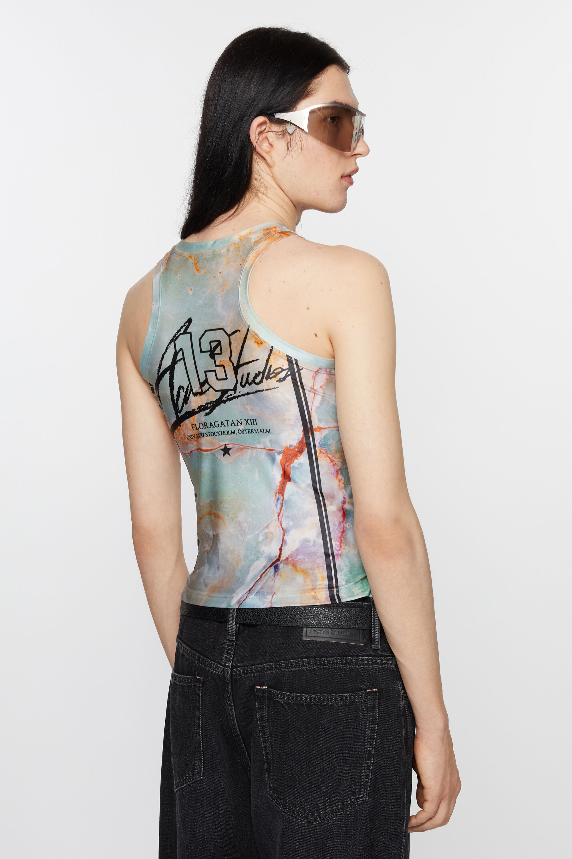 Print tank top - Pastel green - 3