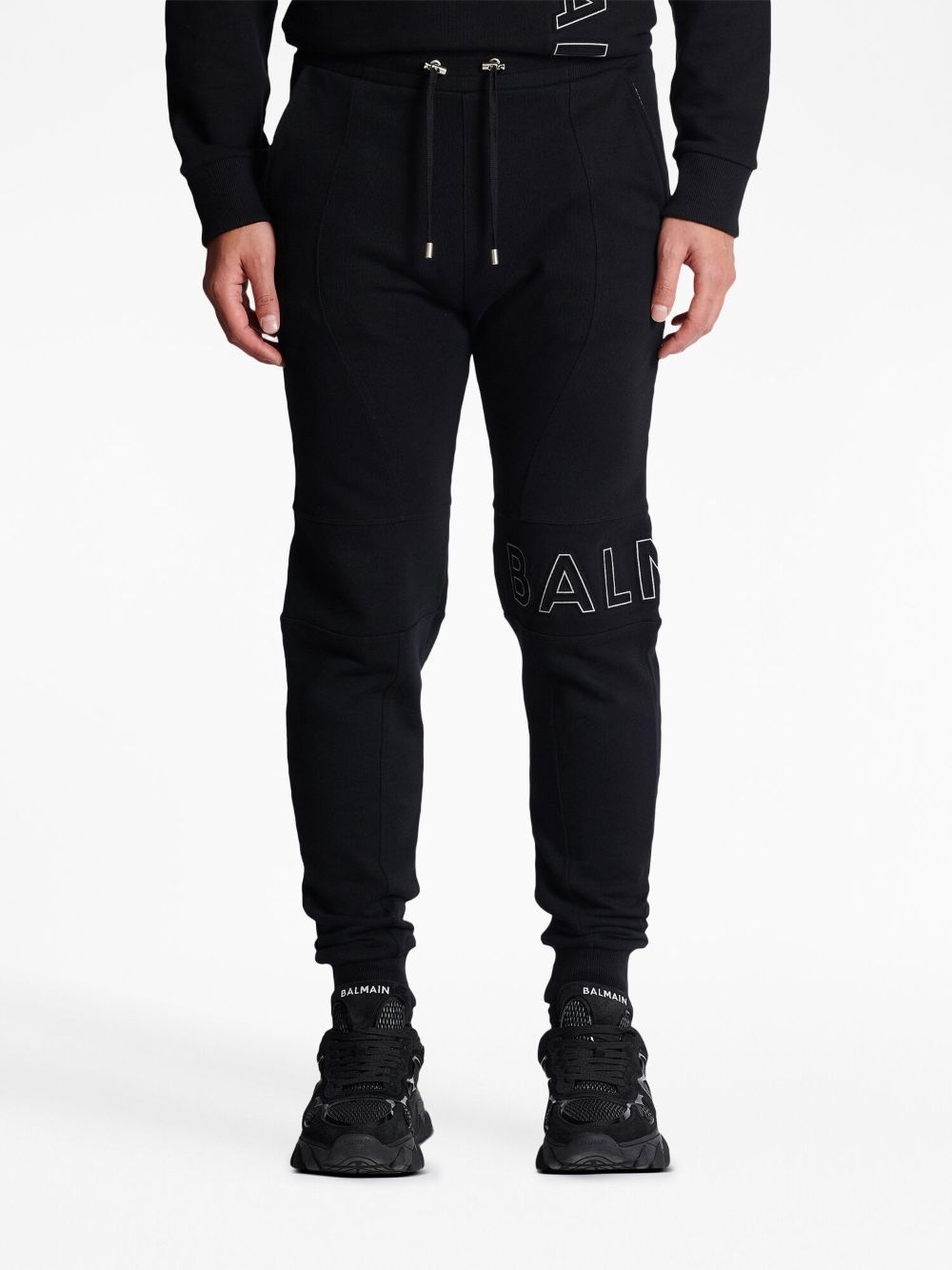 reflective-detail drawstring track pants - 5