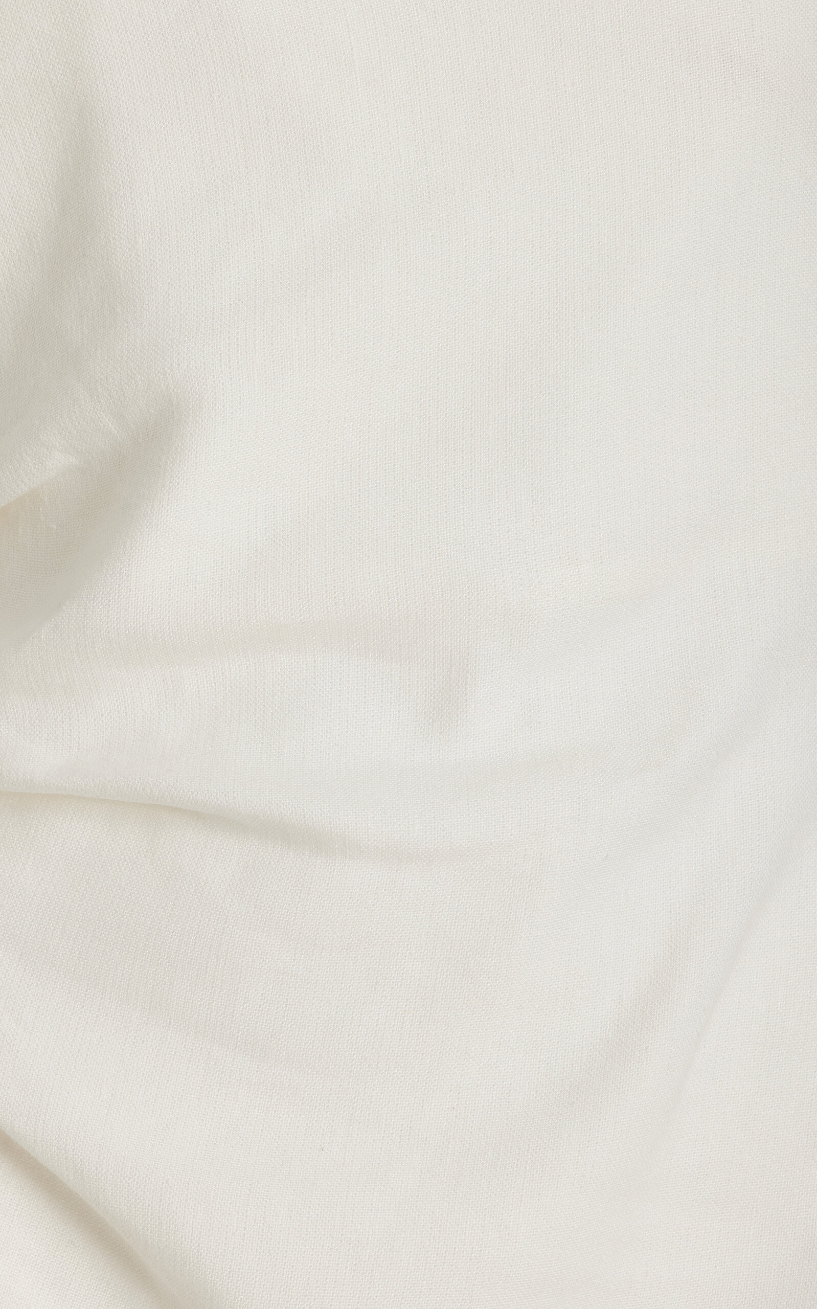 Dorian Gathered Linen-Blend Strapless Top ivory - 5