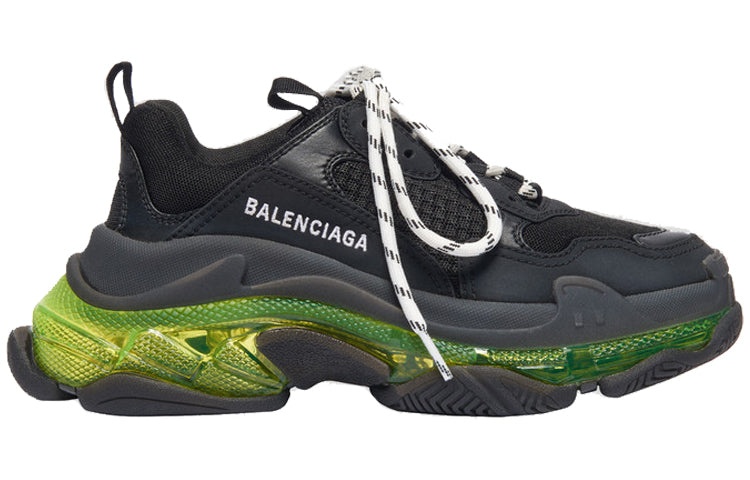 (WMNS) Balenciaga Triple S 'Black Yellow Fluo' 544351W09ON1047 - 2