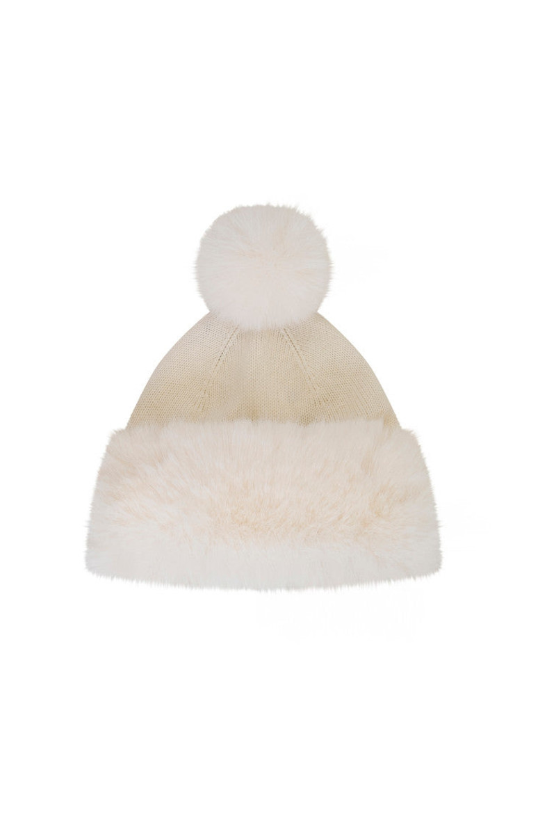 LoveShackFancy x MAX&MOI Amaral Wool-Cashmere Faux Fur Hat 1