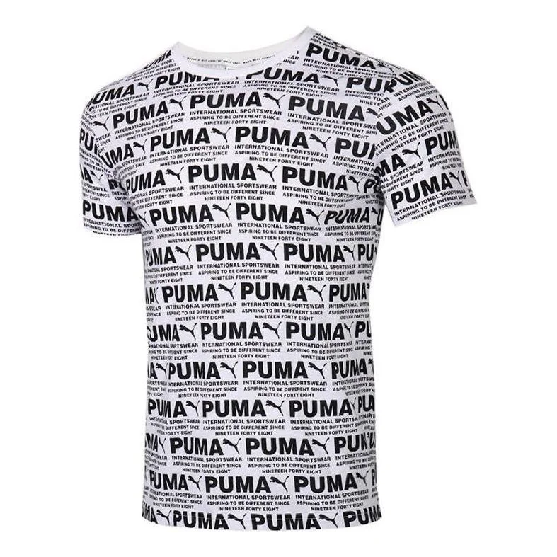 PUMA All Over Printed Logo Tee 'White' 584132-02 - 1