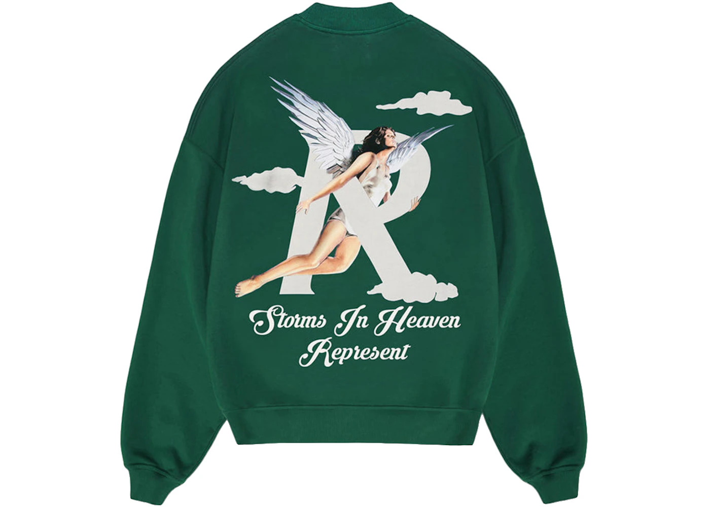 REPRESENT Represent Storms In Heaven Sweater Racing Green | REVERSIBLE