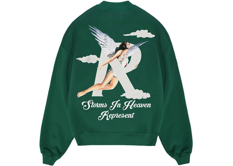 REPRESENT Represent Storms In Heaven Sweater Racing Green outlook