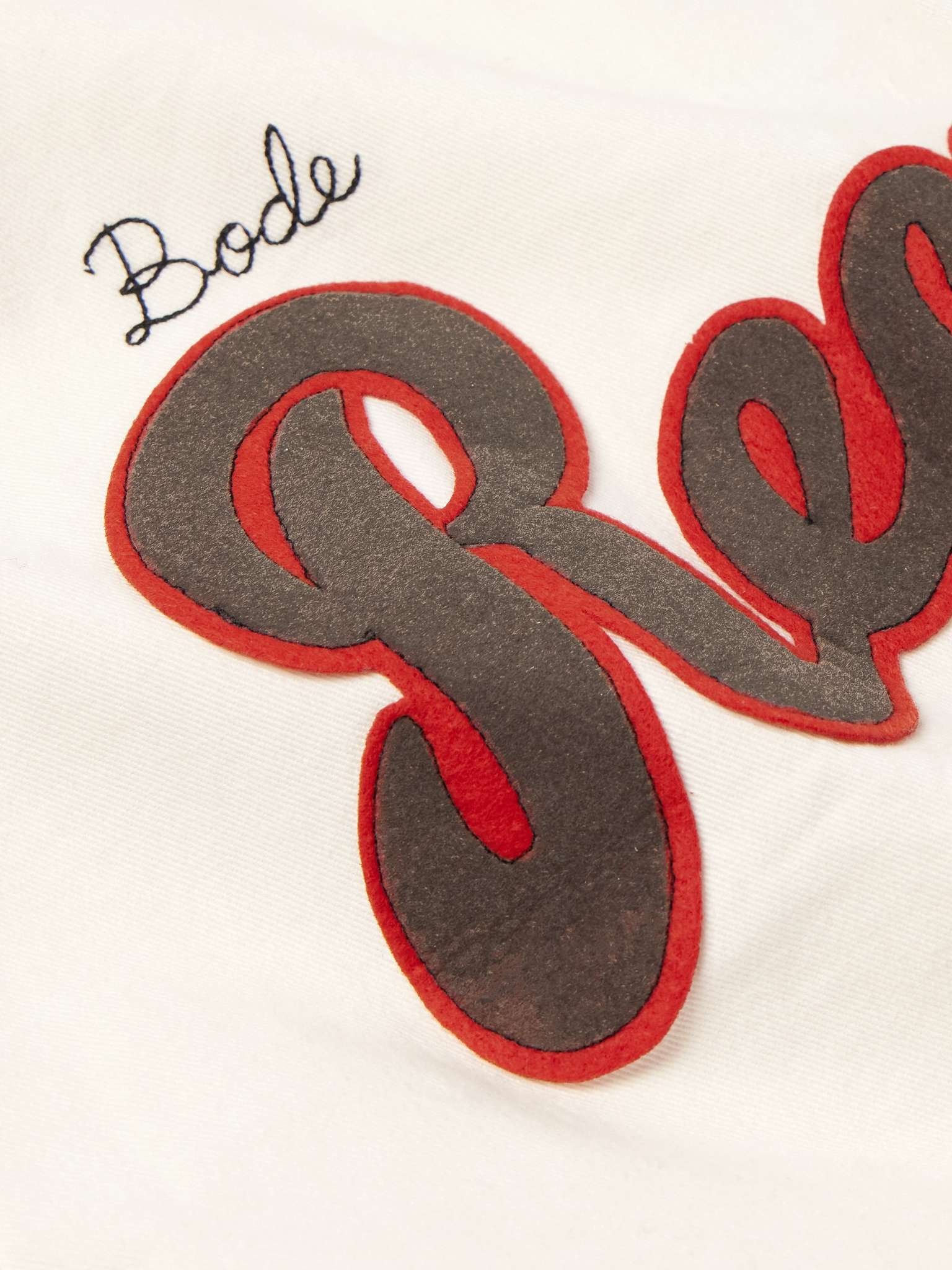 Logo-Embroidered Appliquéd Cotton-Drill Baseball Shirt - 4