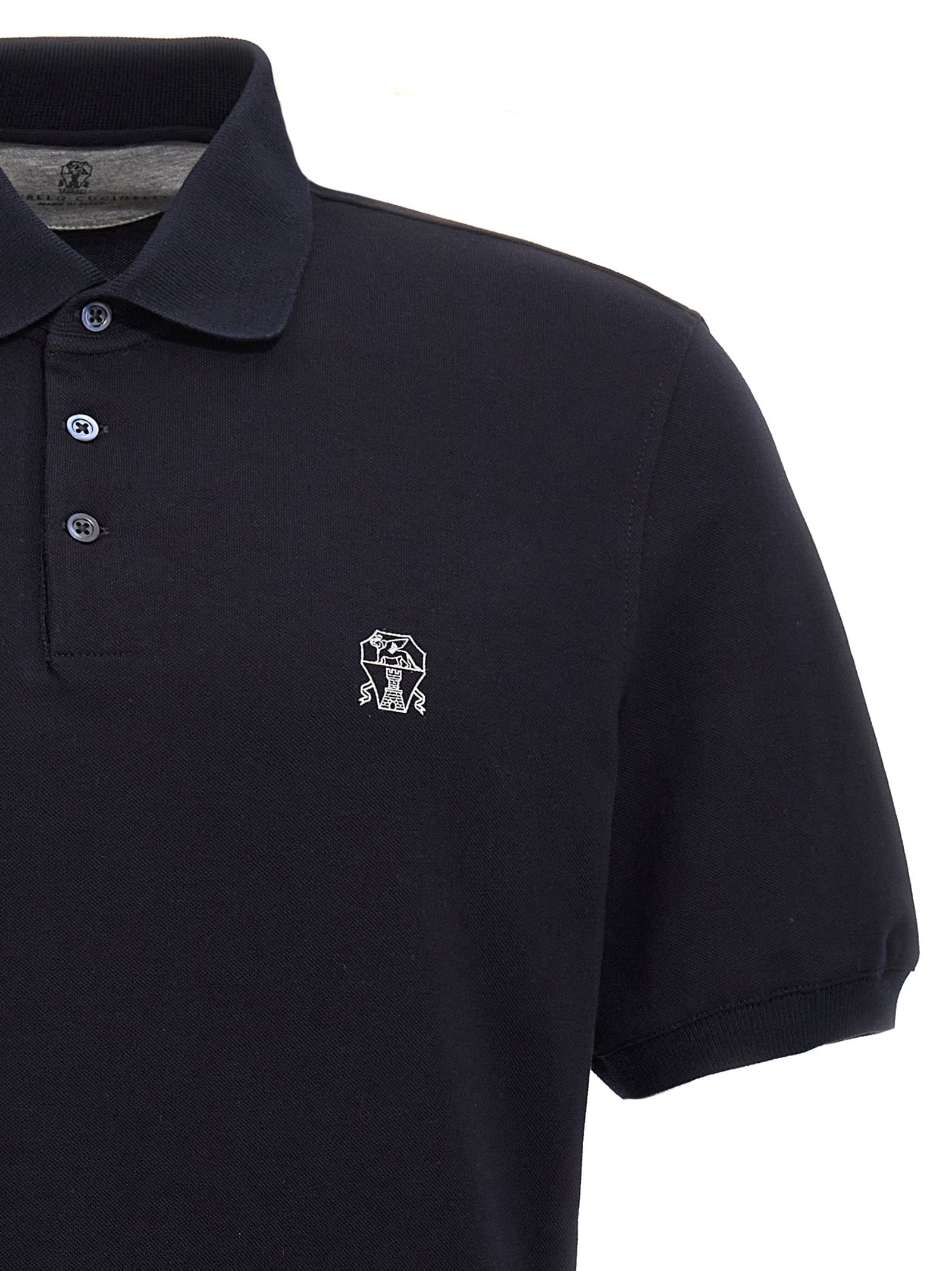 Brunello Cucinelli Logo Print Polo Shirt - 3