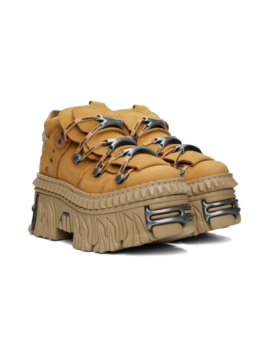 Tan New Rock Edition Platform Sneakers - 4