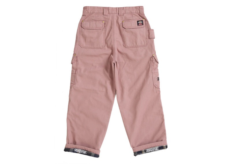 Supreme Supreme Dickies Flannel Lined Cargo Pant Pink outlook