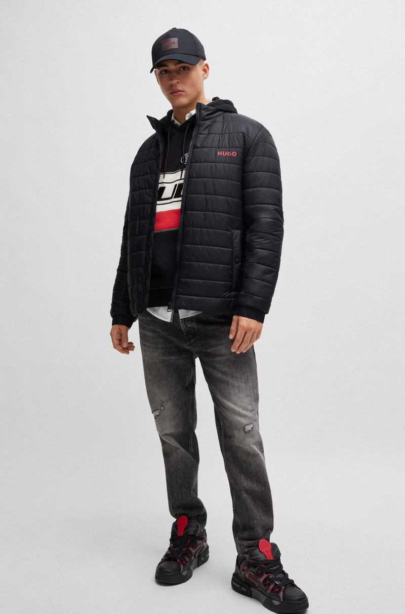 HUGO WATER-REPELLENT SLIM-FIT JACKET WITH LOGO PRINT outlook