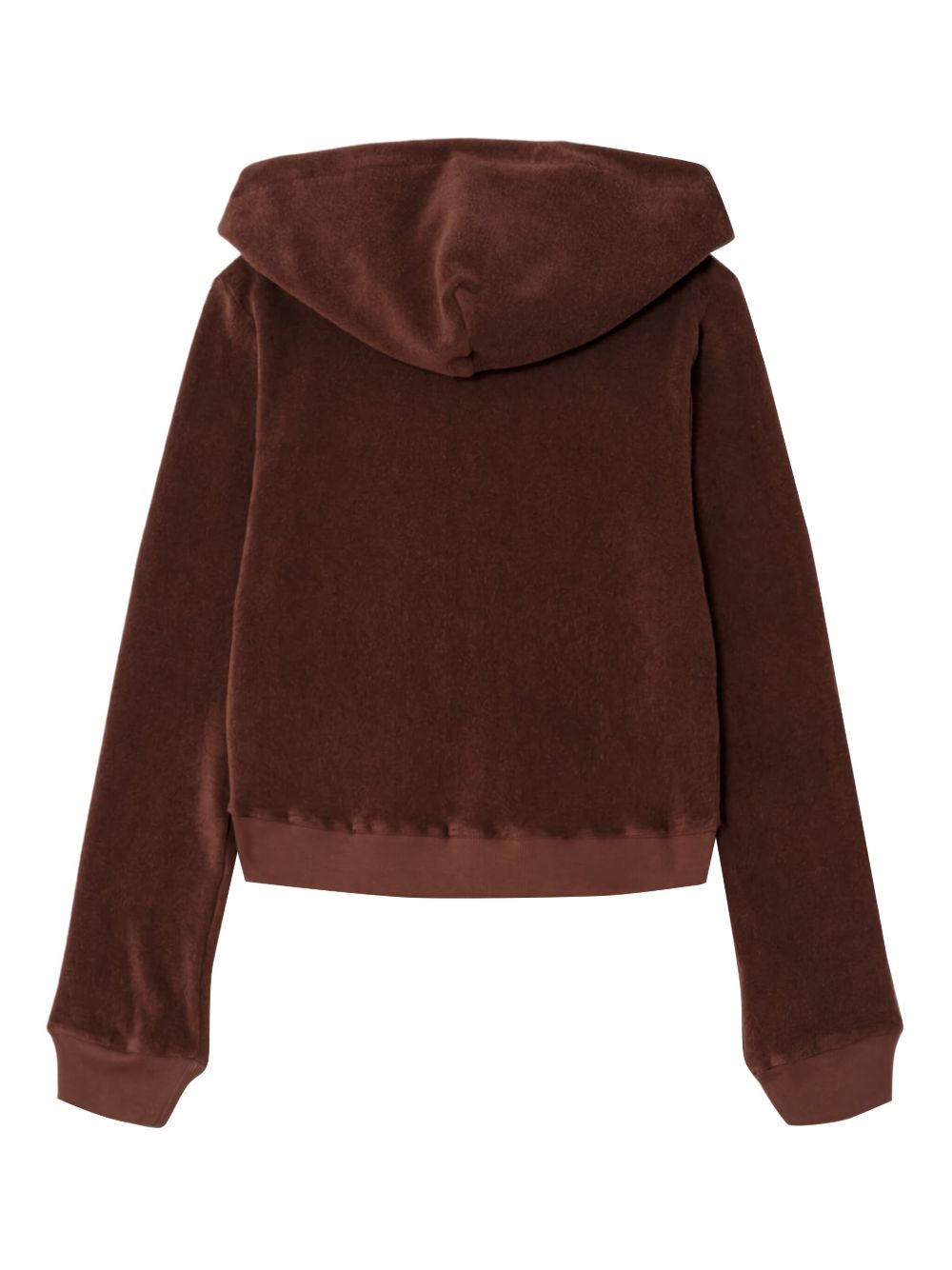 Shrunken terry zip-up hoodie - 2
