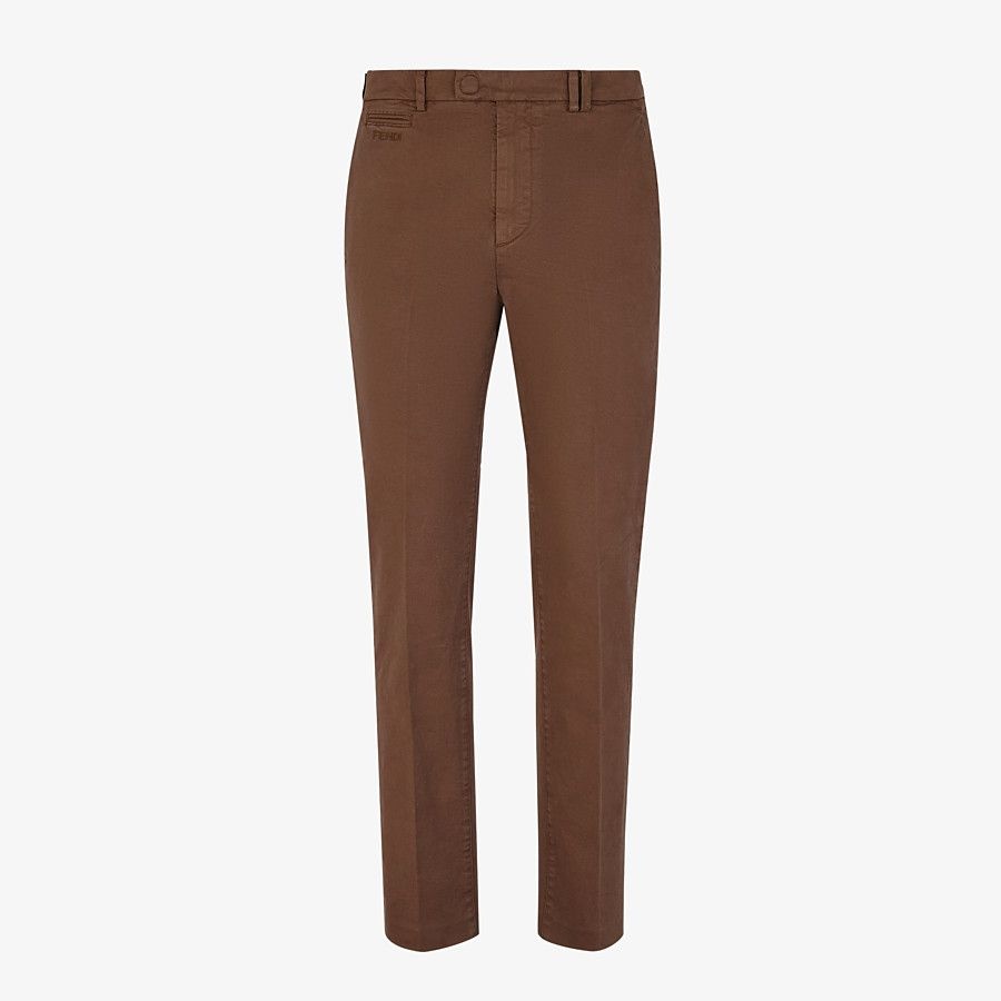 Brown cotton pants - 1