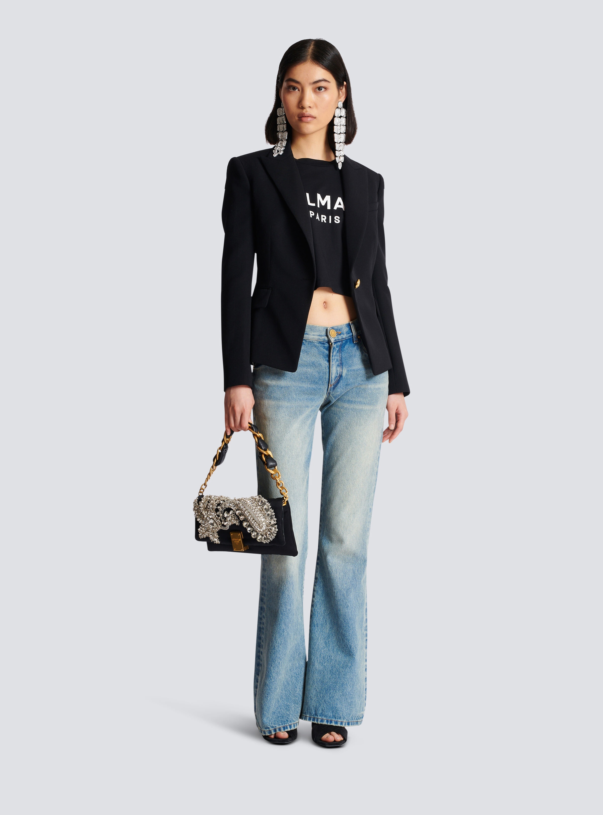 One-button wool blazer - 2