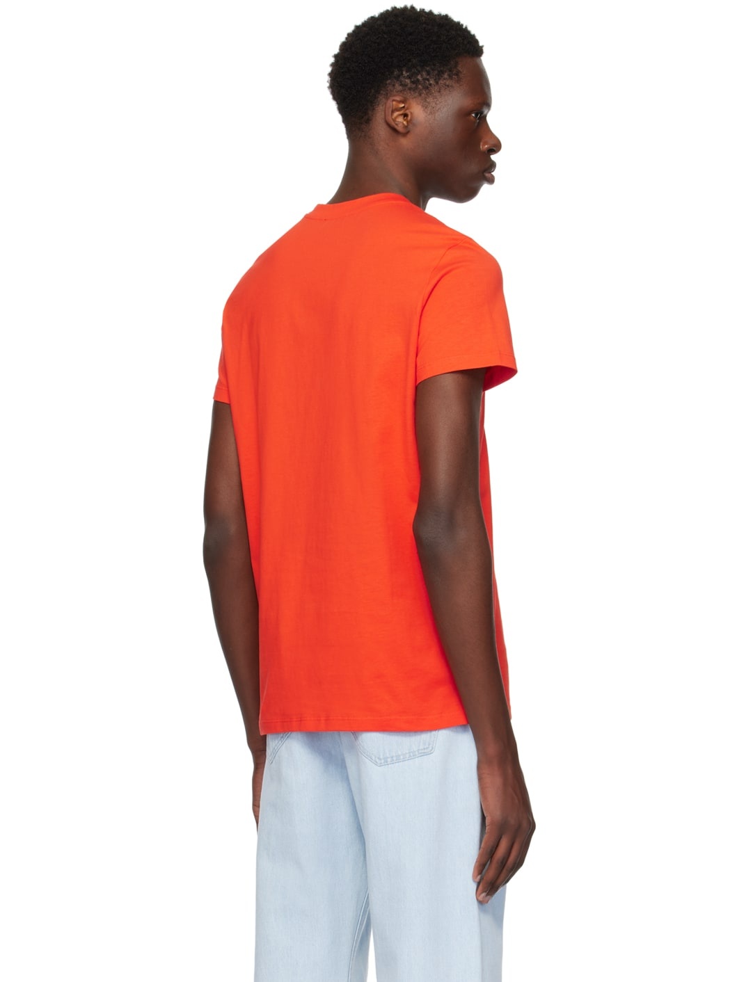 Orange Flocked T-Shirt - 3