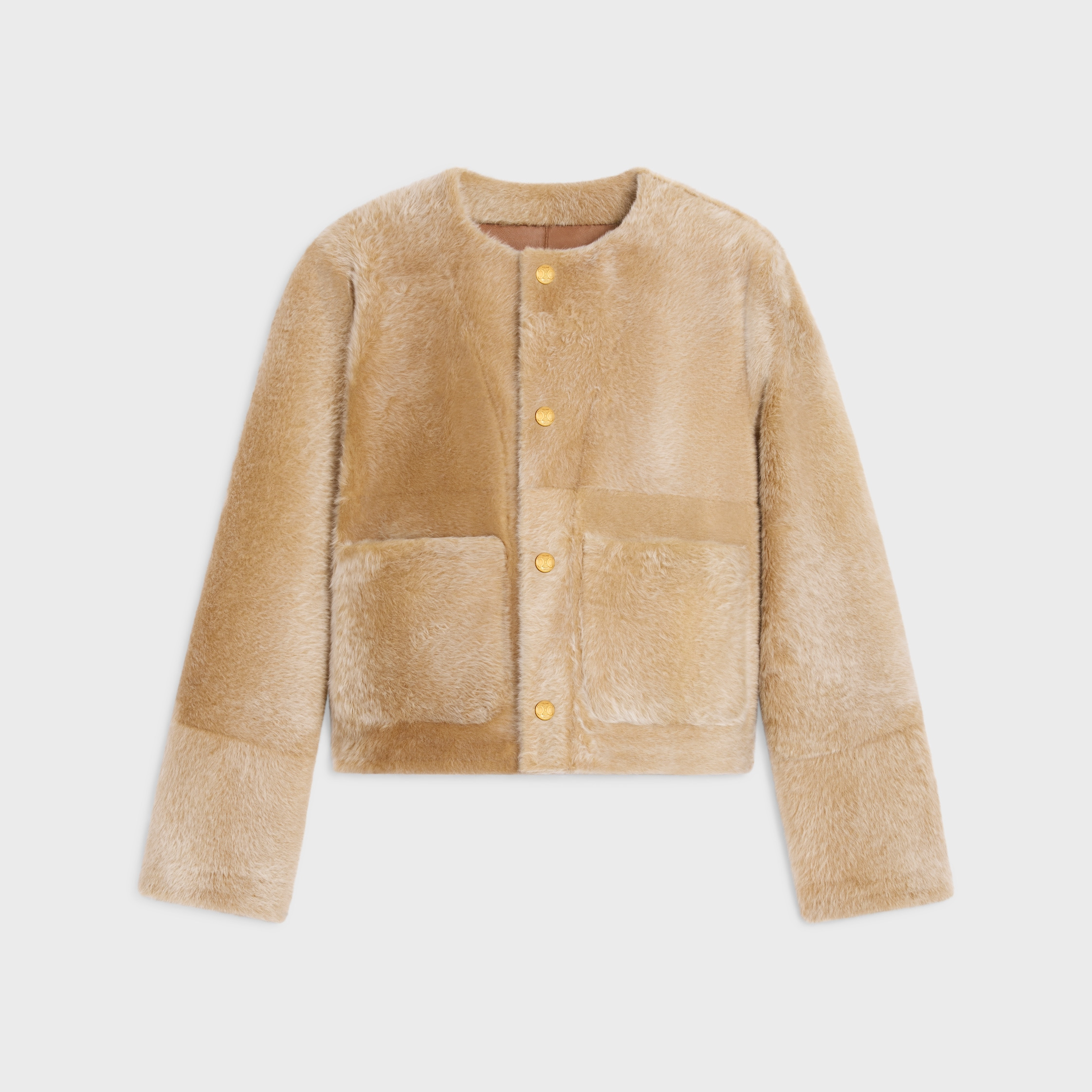 cardigan jacket IN lamb shearling - 1