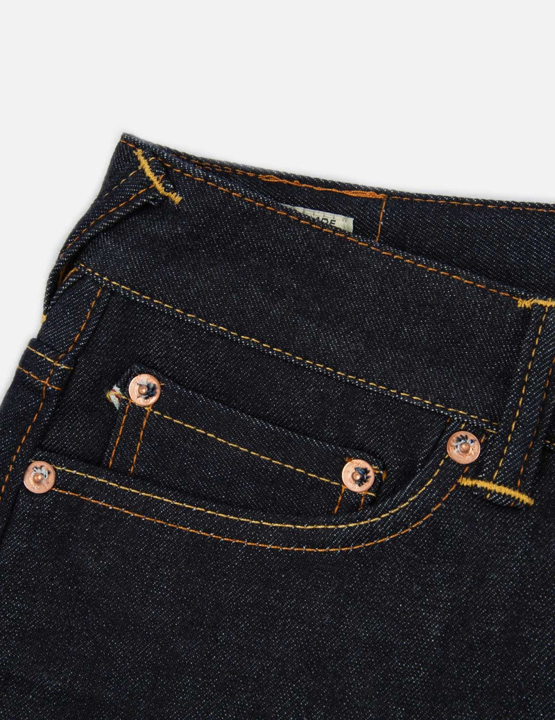 2-LAYER HAND-BRUSHED DAICOCK FOIL PRINT RELAX FIT JEANS 13