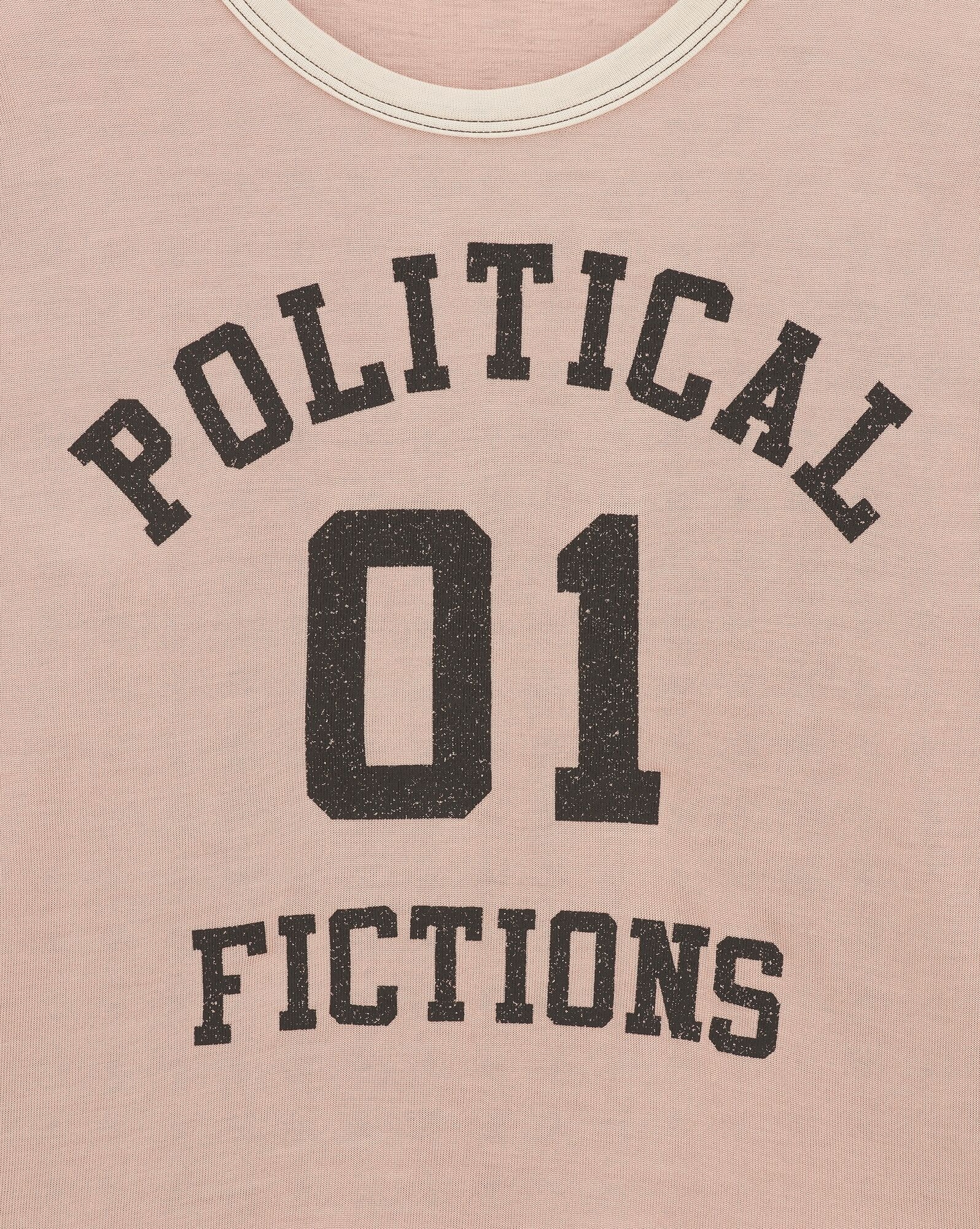 "political fiction" cropped t-shirt - 3