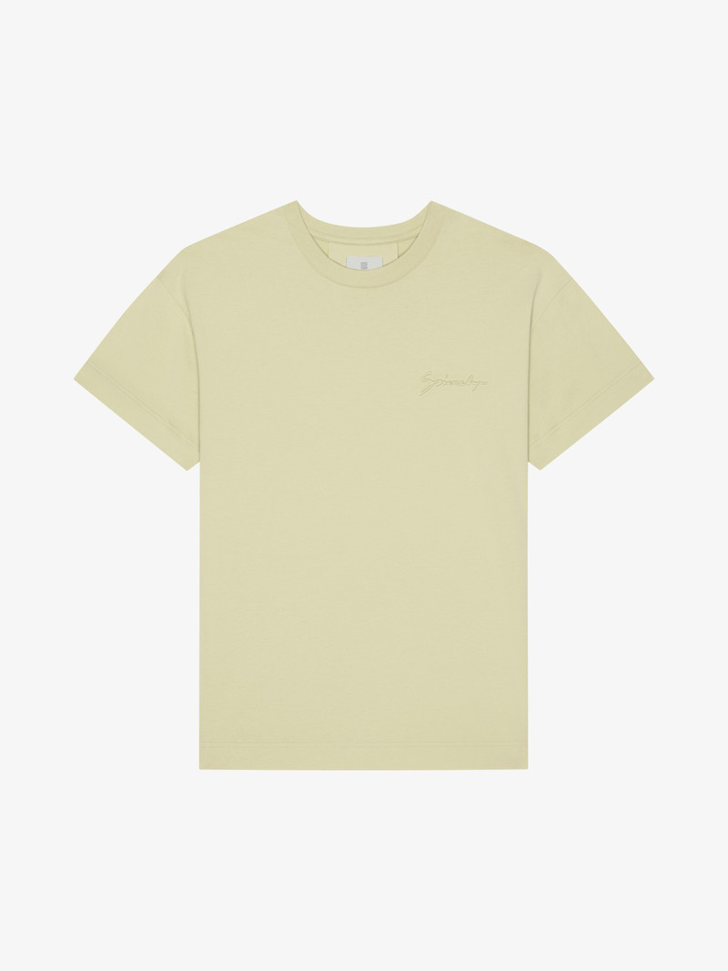 T-SHIRT IN COTTON WITH GIVENCHY SIGNATURE 1
