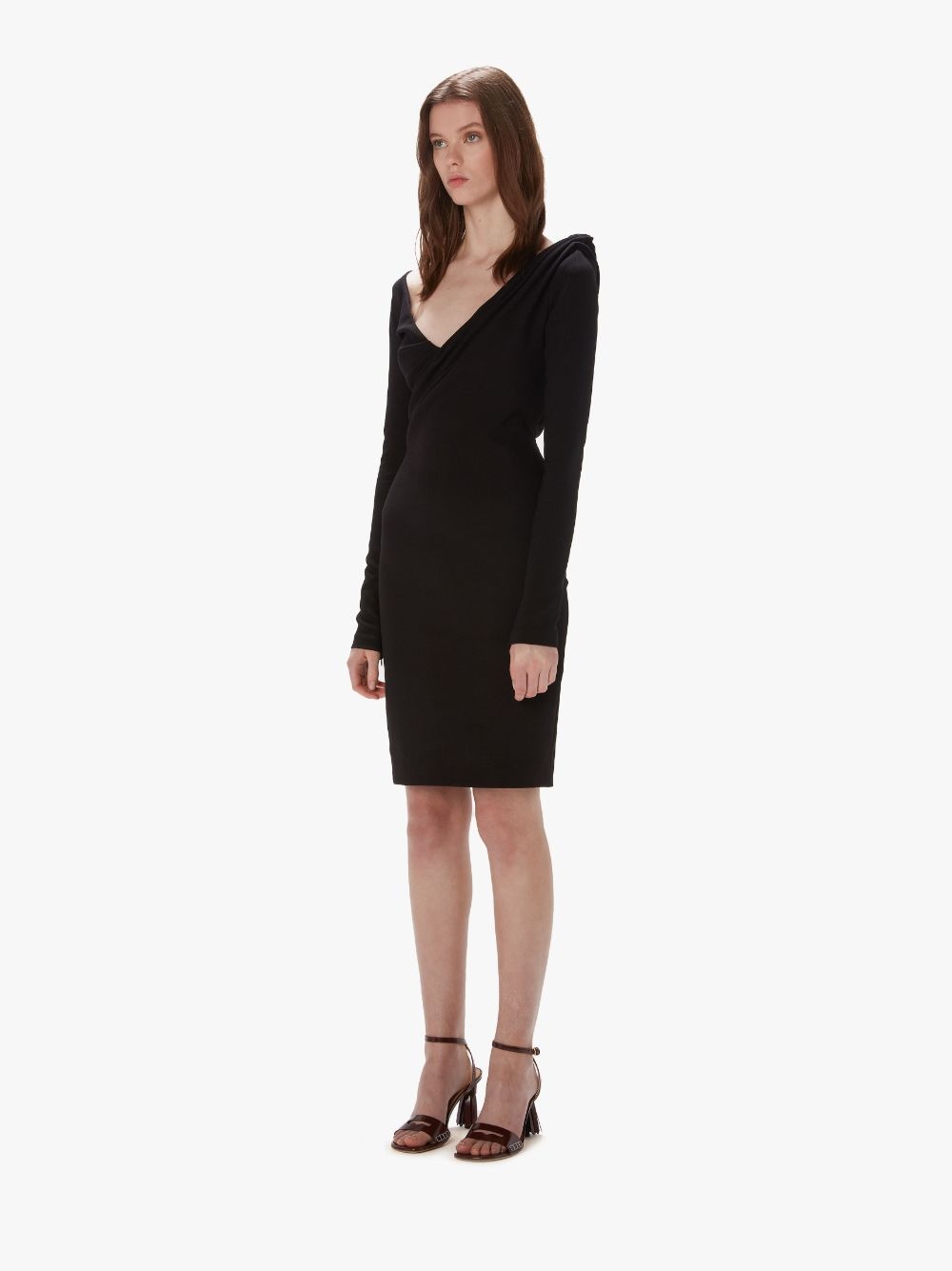 LONG SLEEVE MIDI DRESS - 4