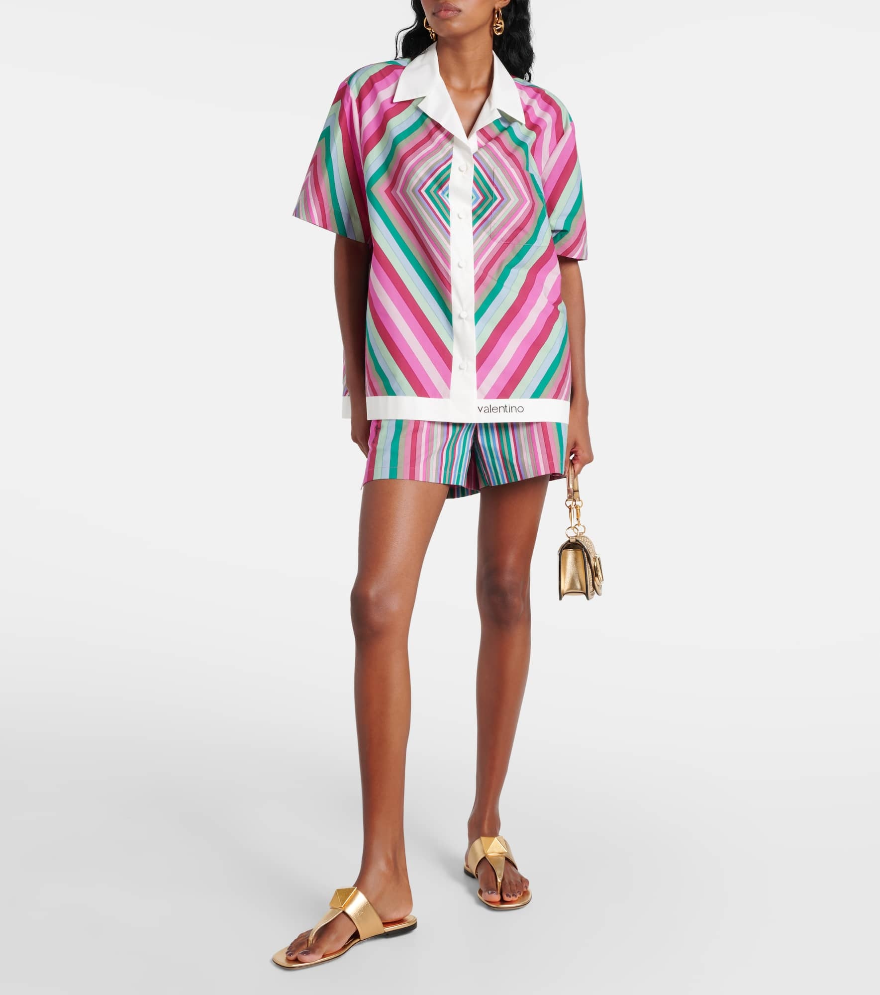 Printed cotton poplin shirt - 2