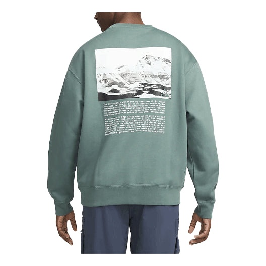 Nike ACG Logo Fleece Printing Sports Long Sleeves Green DJ1591-384 - 2