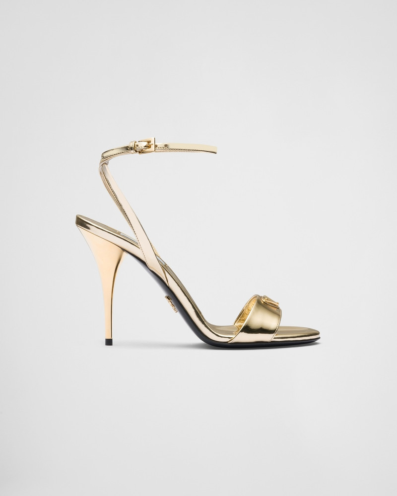 Metallic leather sandals 1