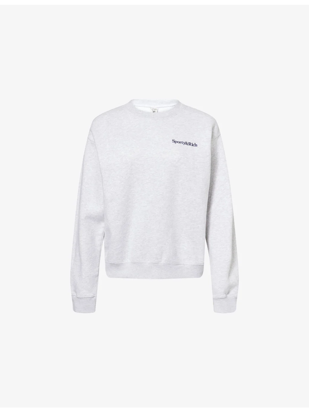 Serif Logo-Embroidered Cotton Jumper - 1
