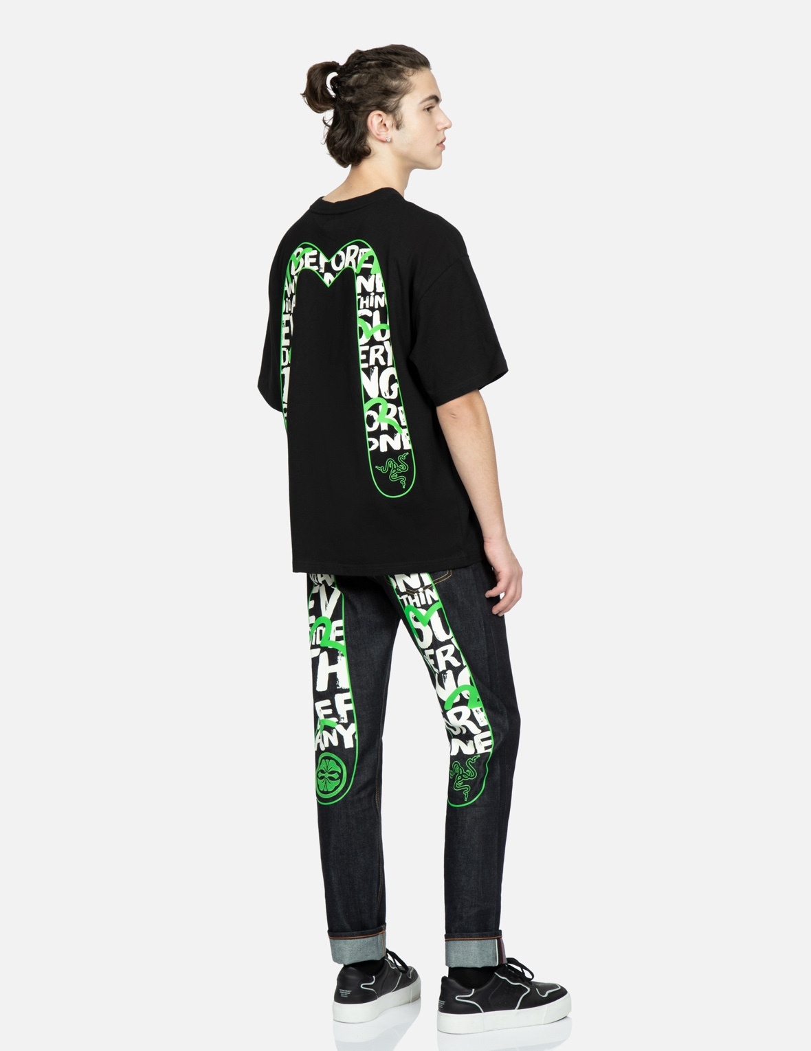 RAZER X EVISU DAICOCK PRINT WITH EMBROIDERY CARROT-FIT JEANS #2017 - 3