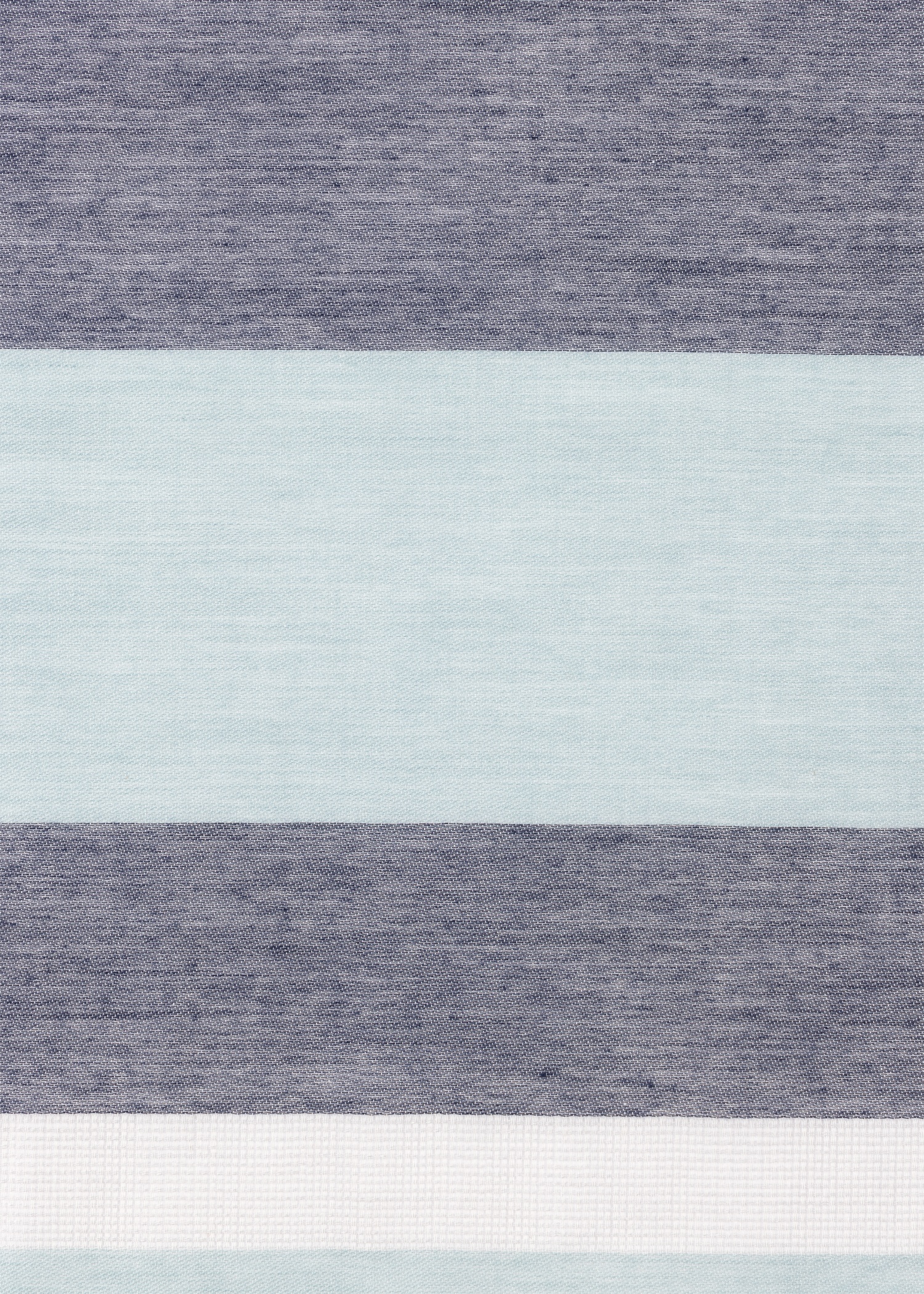 Blue and Grey Stripe Cotton-Blend Scarf - 4