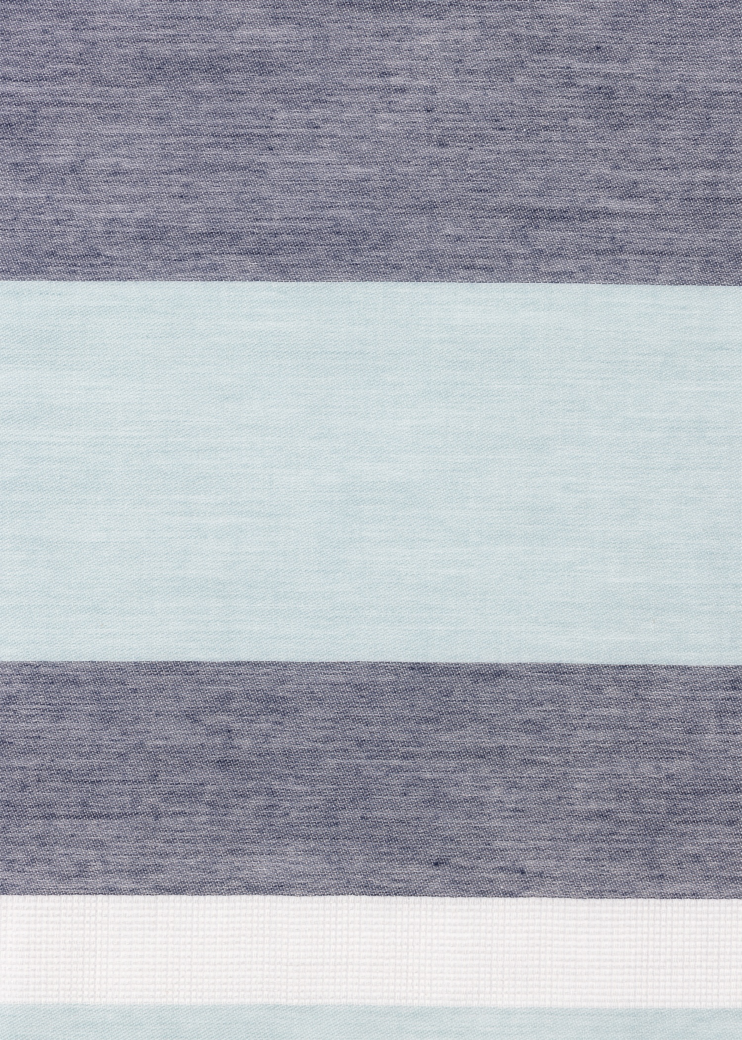 Blue and Grey Stripe Cotton-Blend Scarf - 4