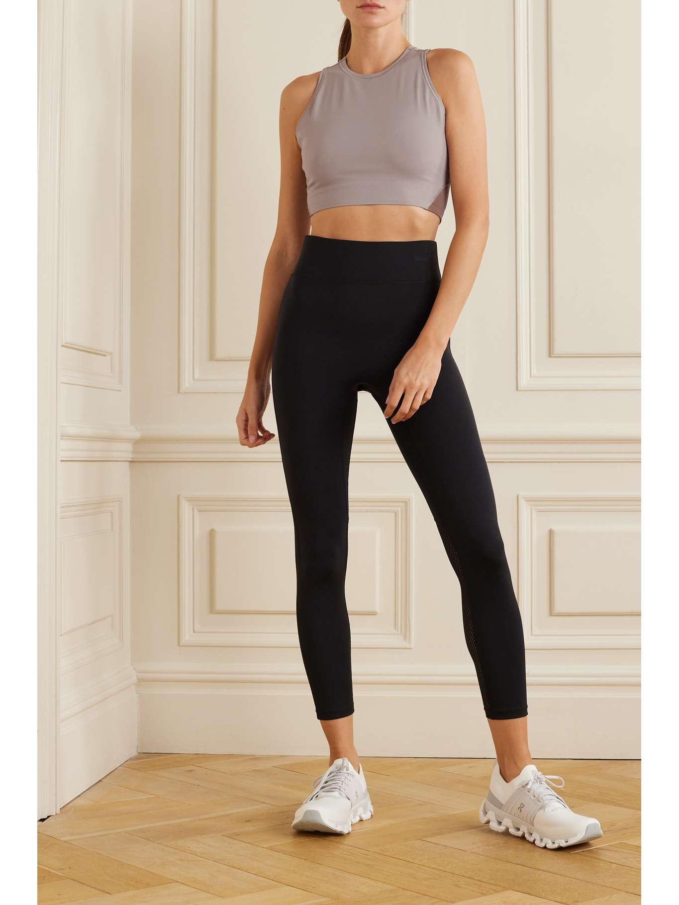 + NET SUSTAIN Movement cropped stretch recycled-jersey top - 2