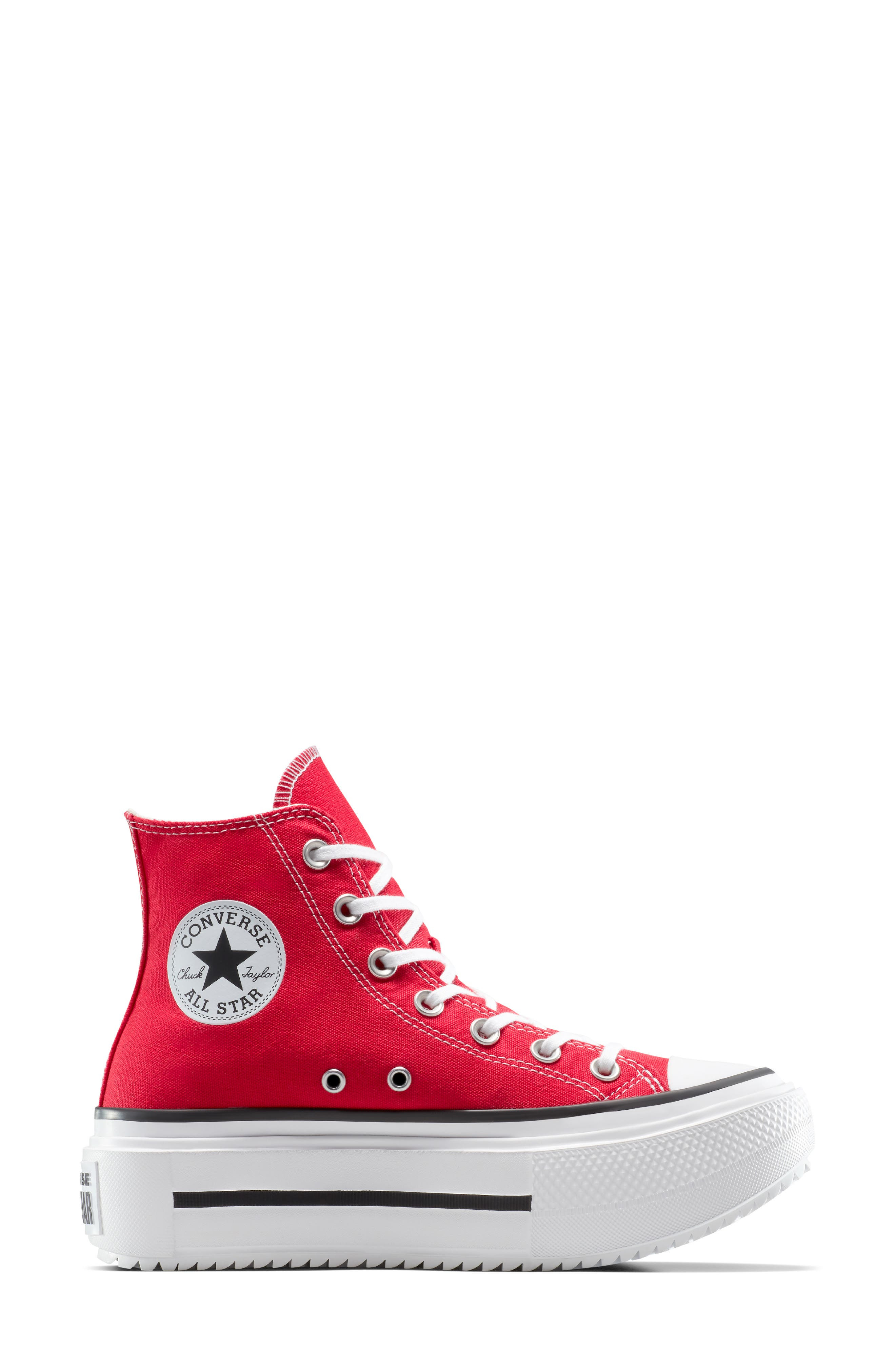 Converse Gender Inclusive Chuck Taylor All Star Lift Canvas High Top Platform Sneaker in Red/black/w - 3