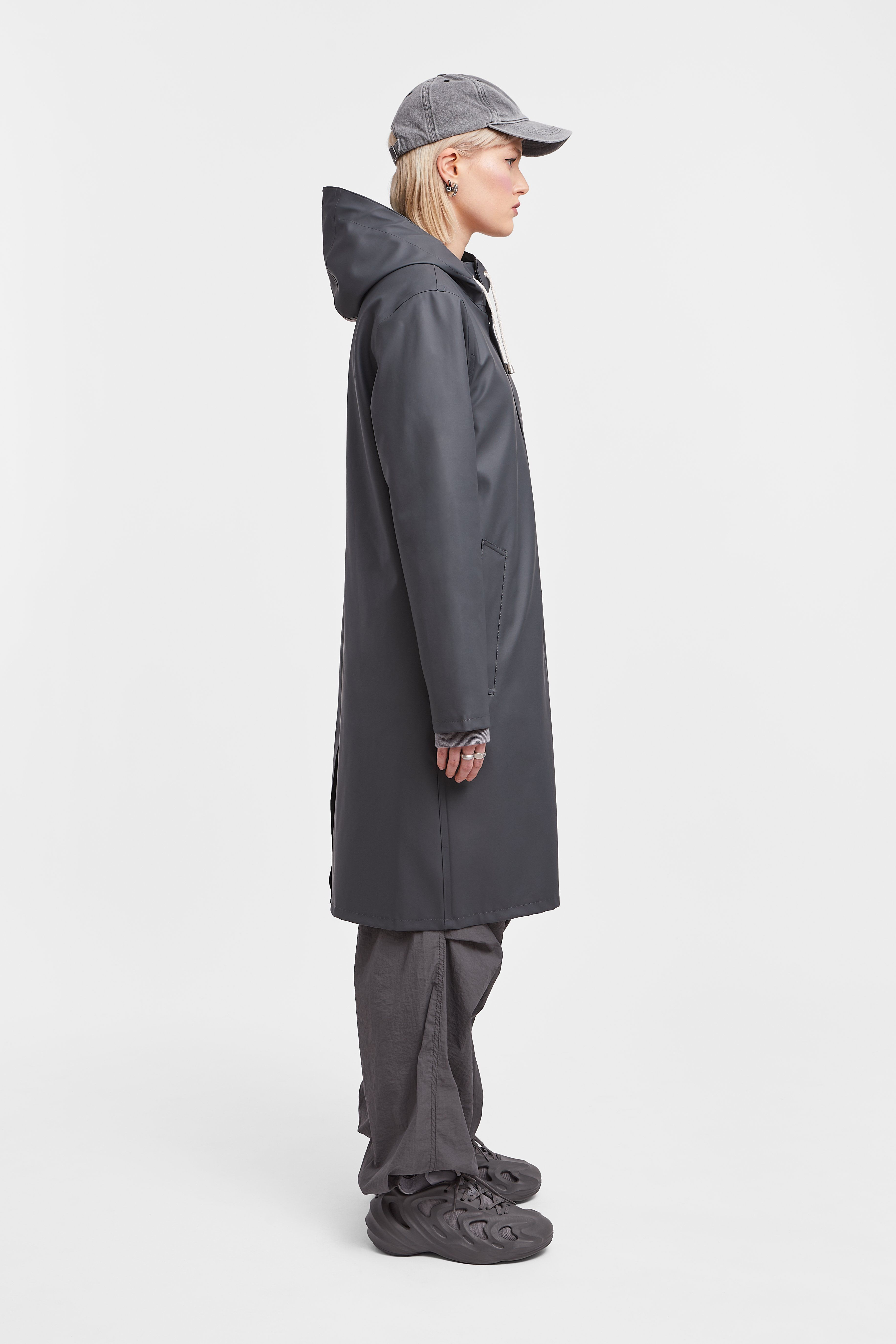 Stockholm Long Raincoat Charcoal - 3