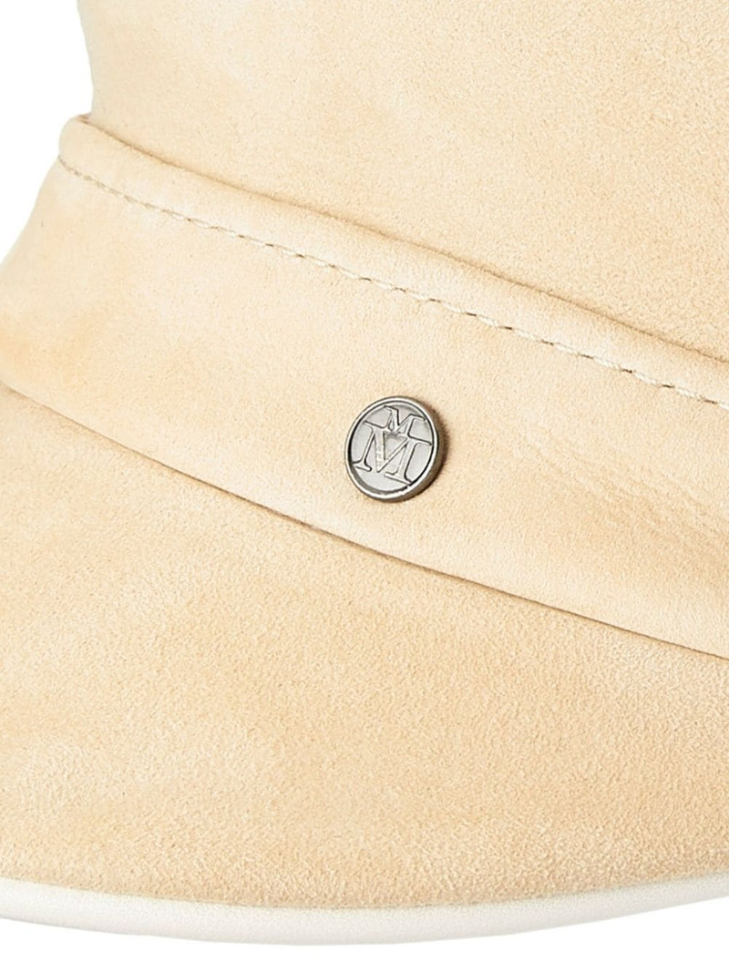 MAISON MICHEL New Abby reversible leather cap outlook