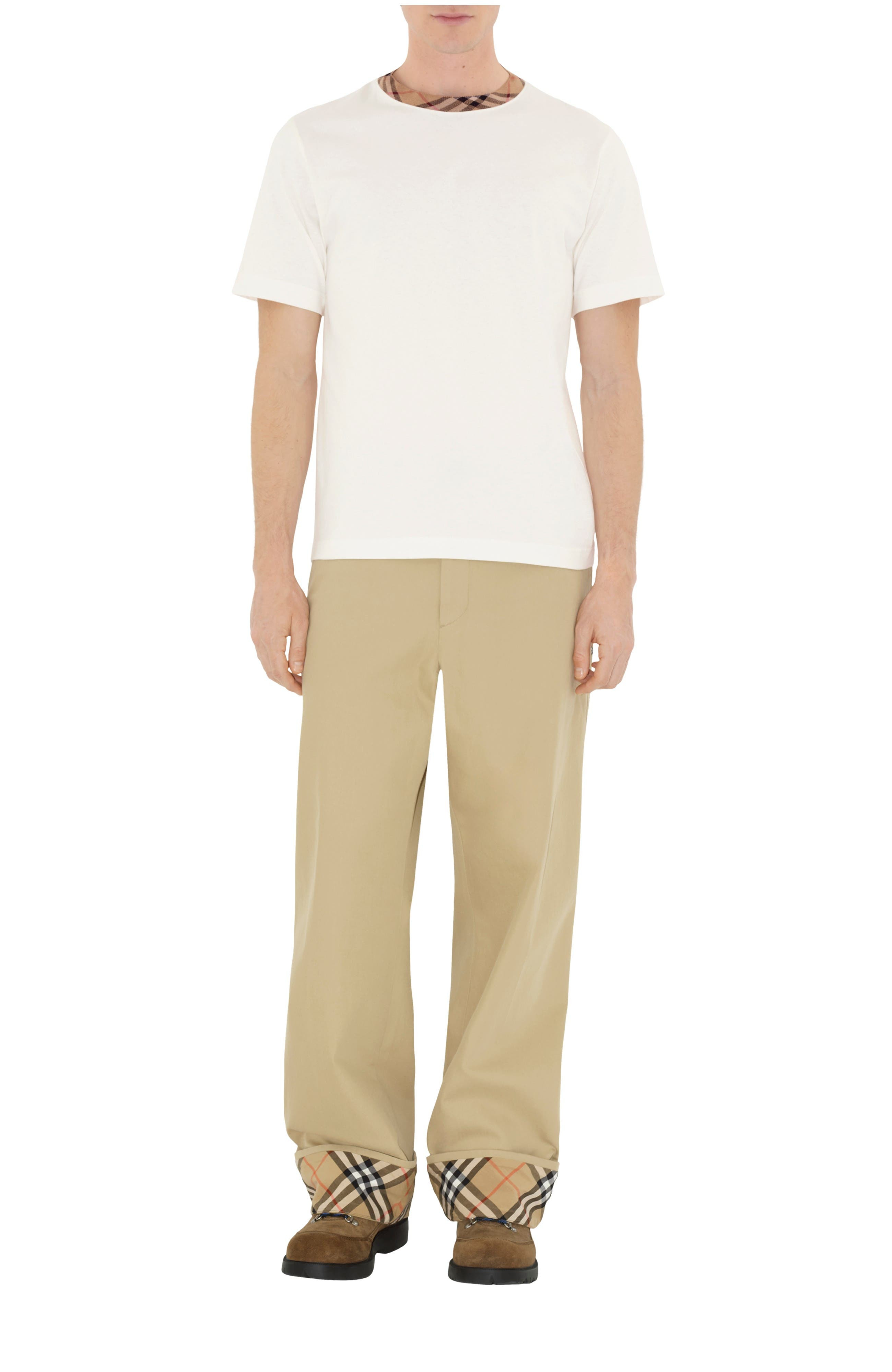 burberry Gabardine Trousers in Hamper Beige at Nordstrom - 1