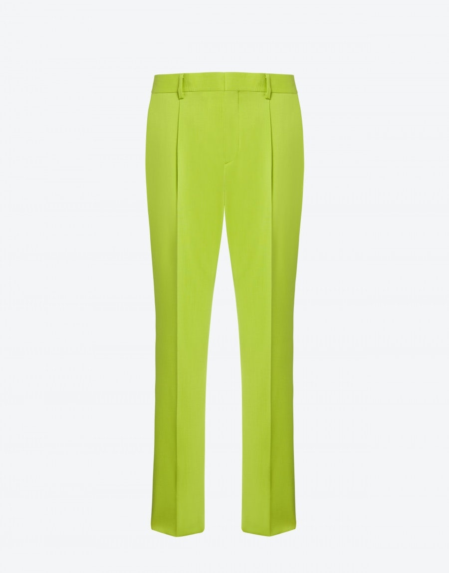 WOOL CANVAS TROUSERS - 1