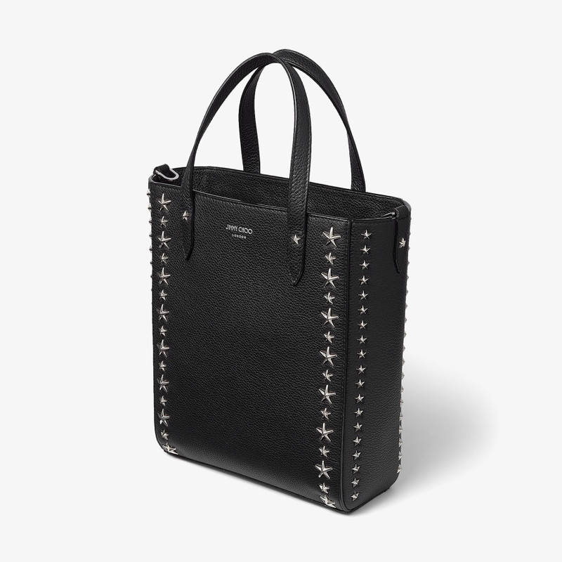Pegasi N/S
Black Soft Grainy Calf Leather Tote Bag with Stars 4