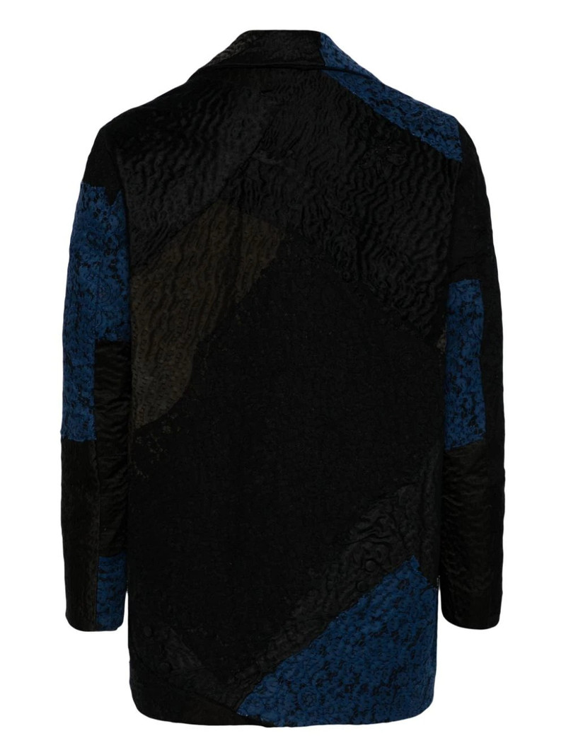 By Walid COLOUR-BLOCK SINGLE-BREASTED COAT outlook