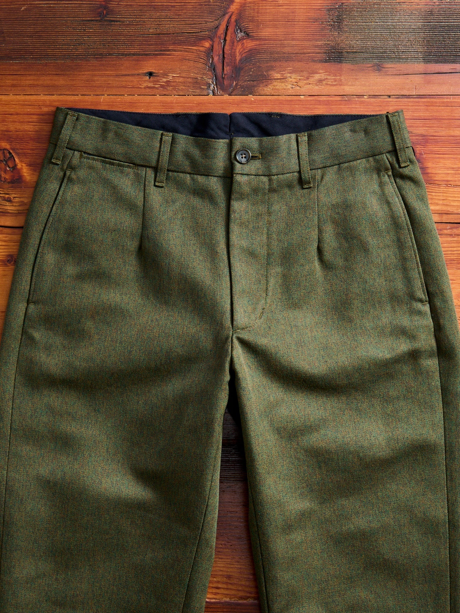 Melange Twill Andover Pants in Olive - 3