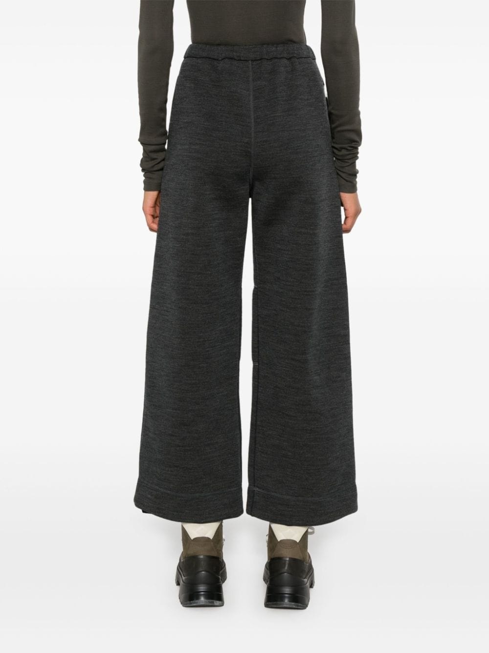 mélange-effect track trousers - 4