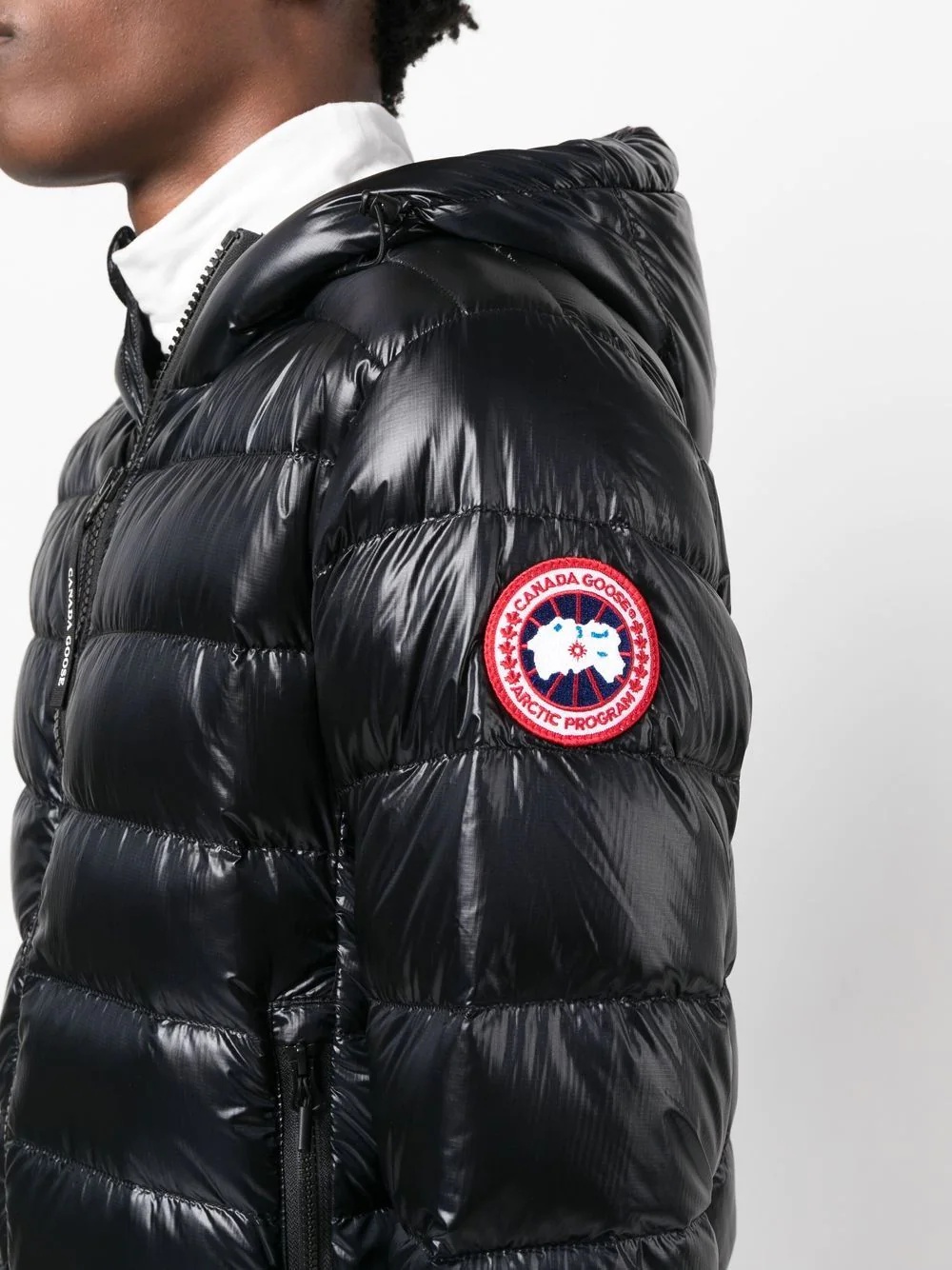 logo-patch padded jacket - 4