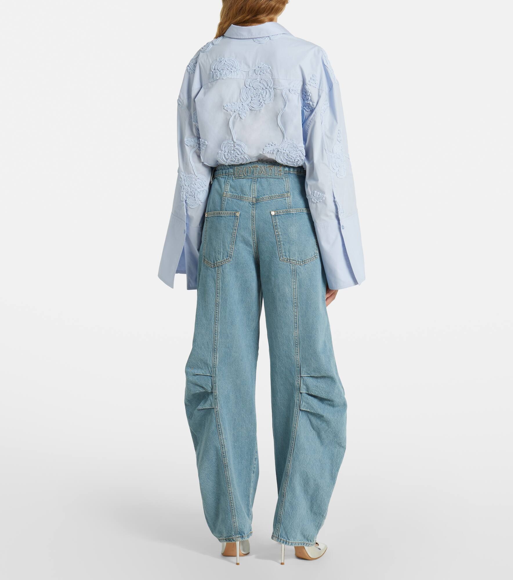 High-rise barrel-leg jeans - 3