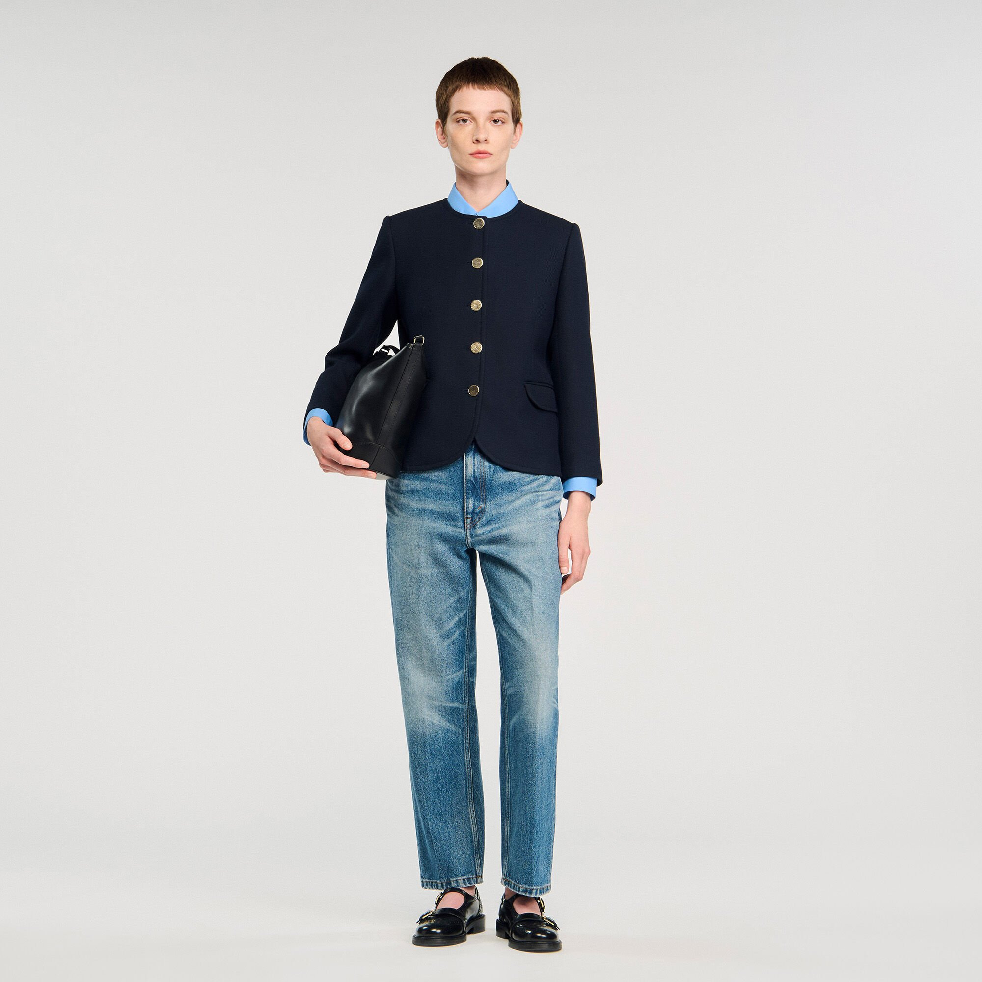 ROUND COLLAR JACKET - 1