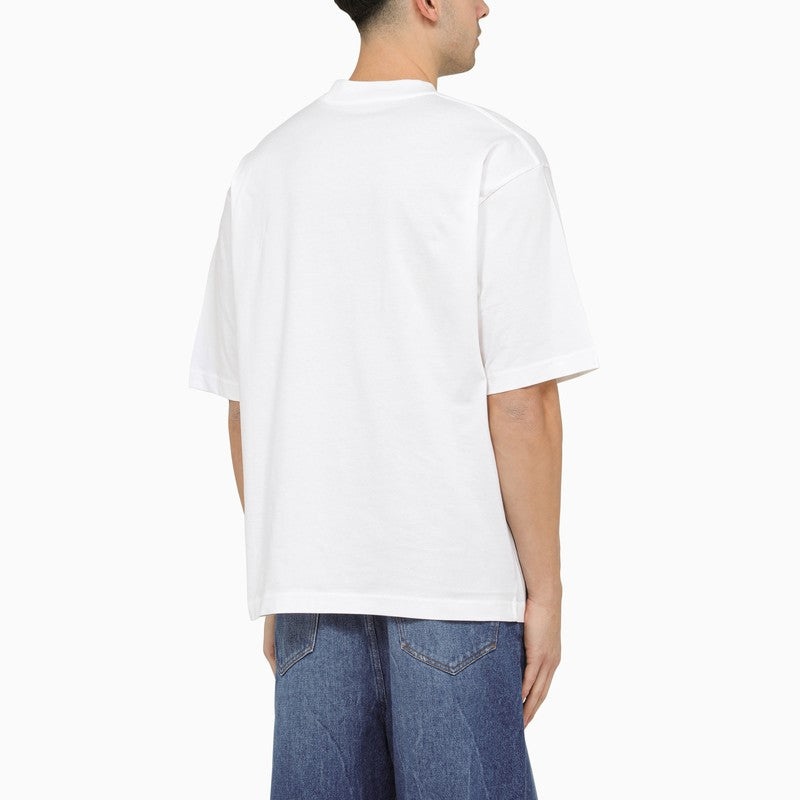 Marni White Oversize T-Shirt With Logo Embroidery Men - 4