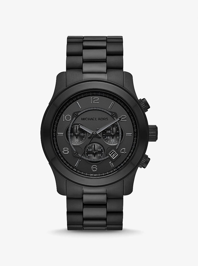 Oversized Runway Black-Tone Watch 1