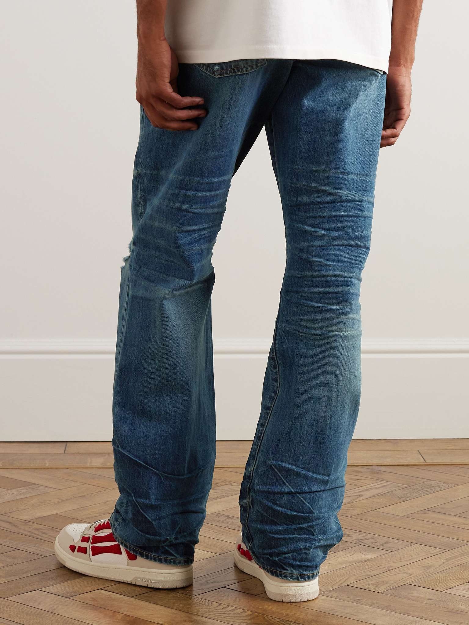 Fractured Straight-Leg Distressed Jeans - 4