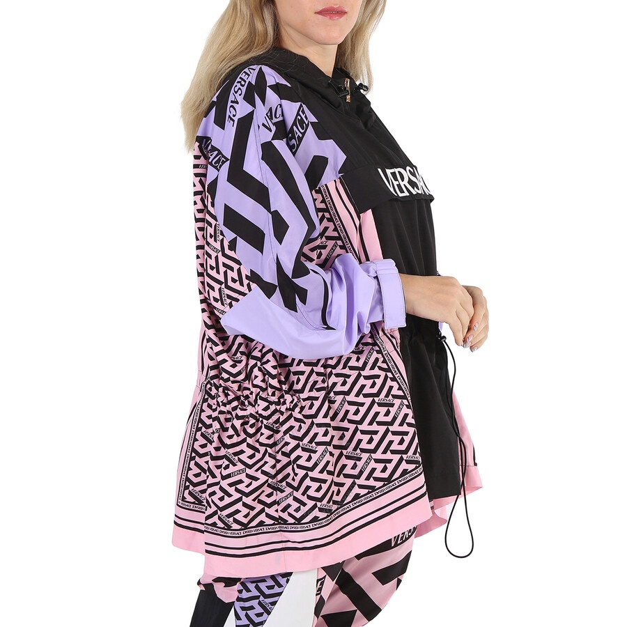 Versace Ladies Greca Combo Hooded Parka - 4