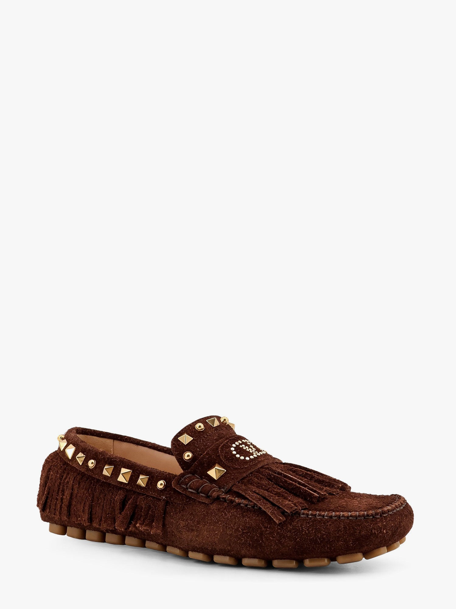 Valentino Garavani Men Driver Fastaway Suede Loafer With Fringes - 3