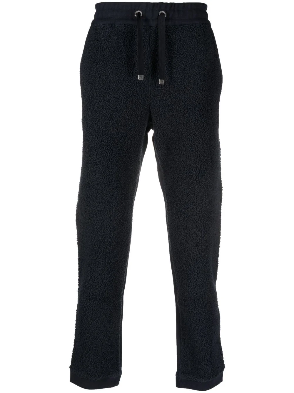 drawstring faux-shearling track pants - 1