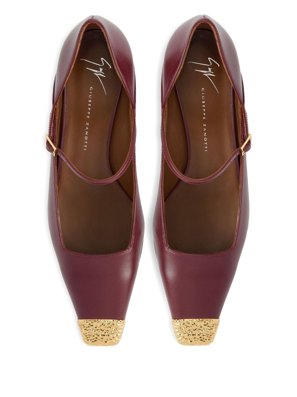 ankle-strap metallic-toe pumps - 3